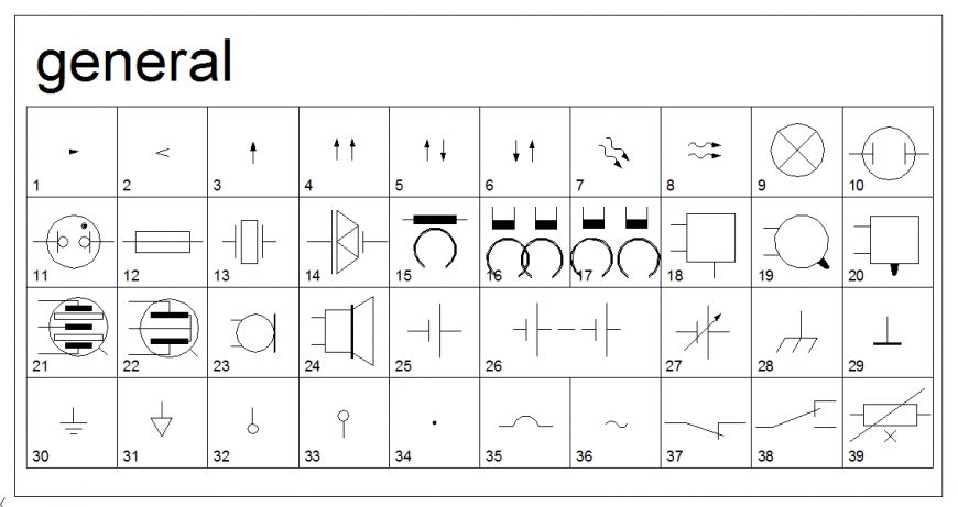General Electric symbol Block design in DWG file
