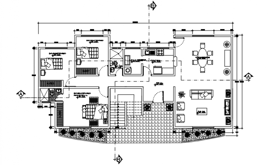 General family housing area in AutoCAD file