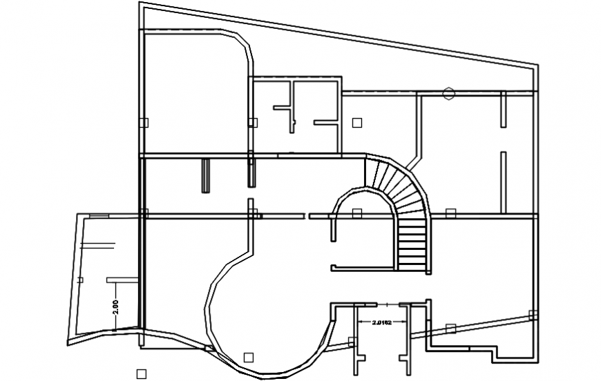 General framing plan structure details of residential villa dwg file