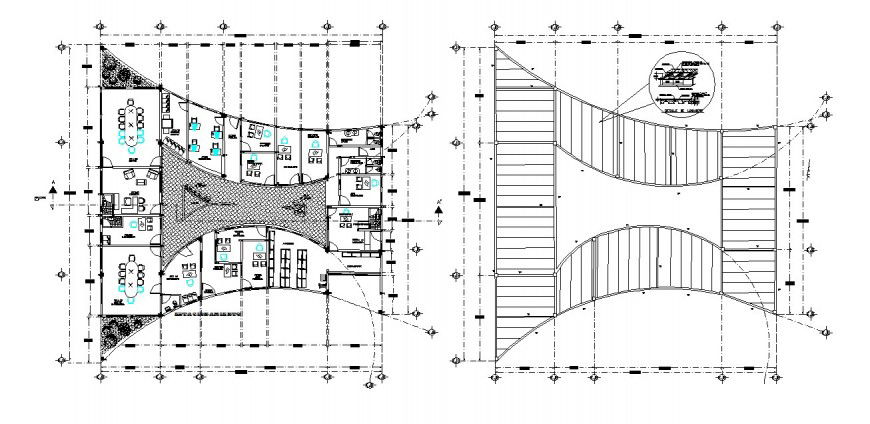 General hospital floor plan and framing plan structure cad drawing details dwg file