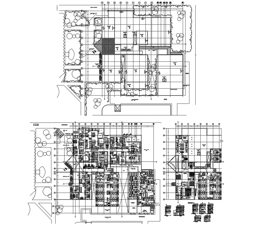 General hospital floor plan distribution cad drawing details dwg file