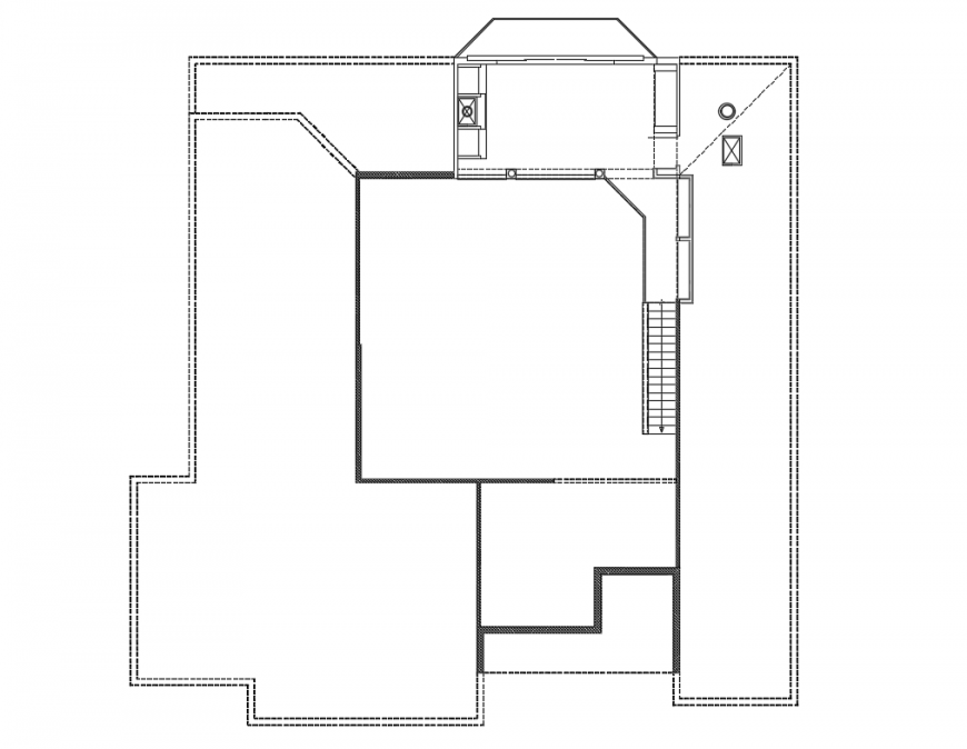General layout plan details of second floor of house building dwg file