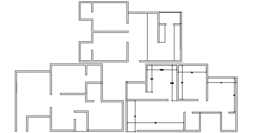 General layout plan drawing details for office building dwg file