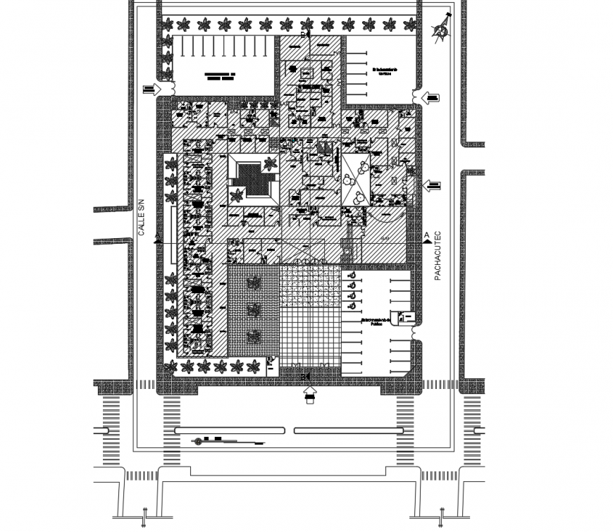 General layout plan drawing details of general city hospital dwg file
