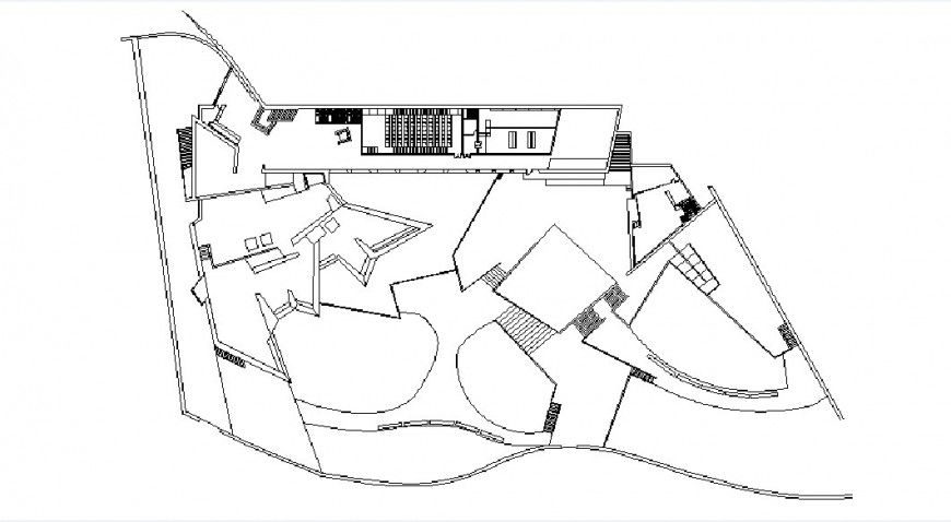 General layout plan drawing details of office floor dwg file