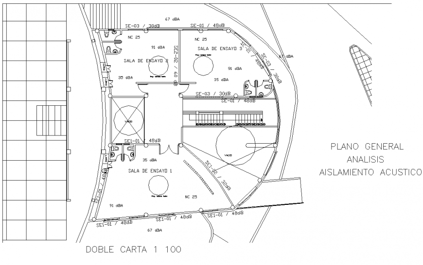 General plan analysis acoustic insulation layout file