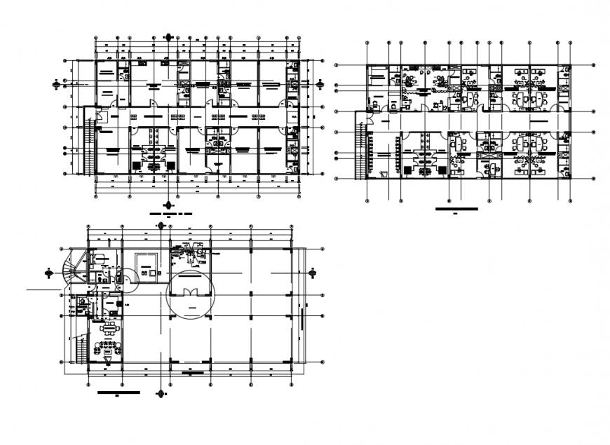 General plan and floor plan layout details of medical clinic dwg file