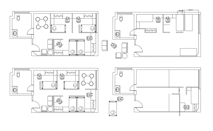 General plan of hotel in auto cad file