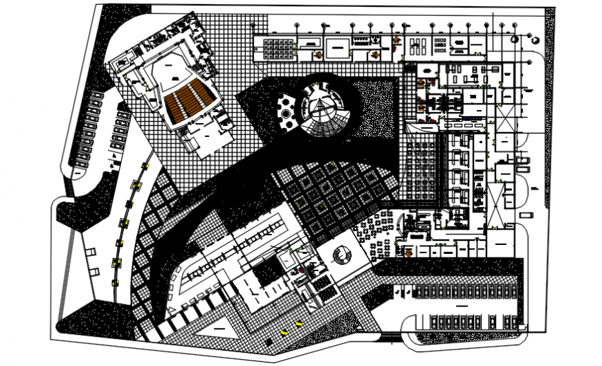 General plan of restaurant in AutoCAD software 