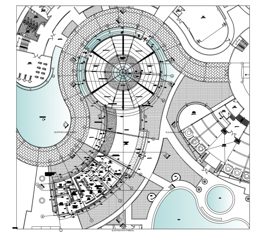 General planimetry drawing details of local restaurant dwg file