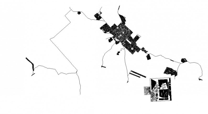 Geographic Map & Town Planning Location CAD DWG File
