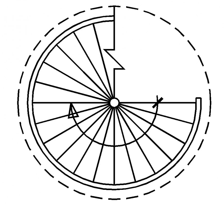 Geometric design of spiral detail dwg file