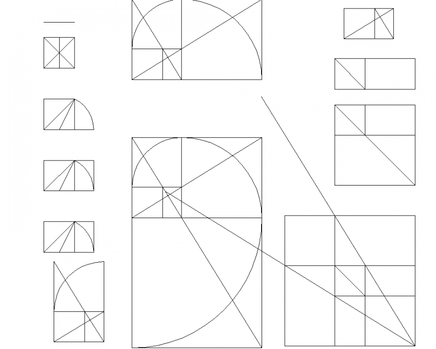 Geometric designs arch drawing in dwg AutoCAD file.