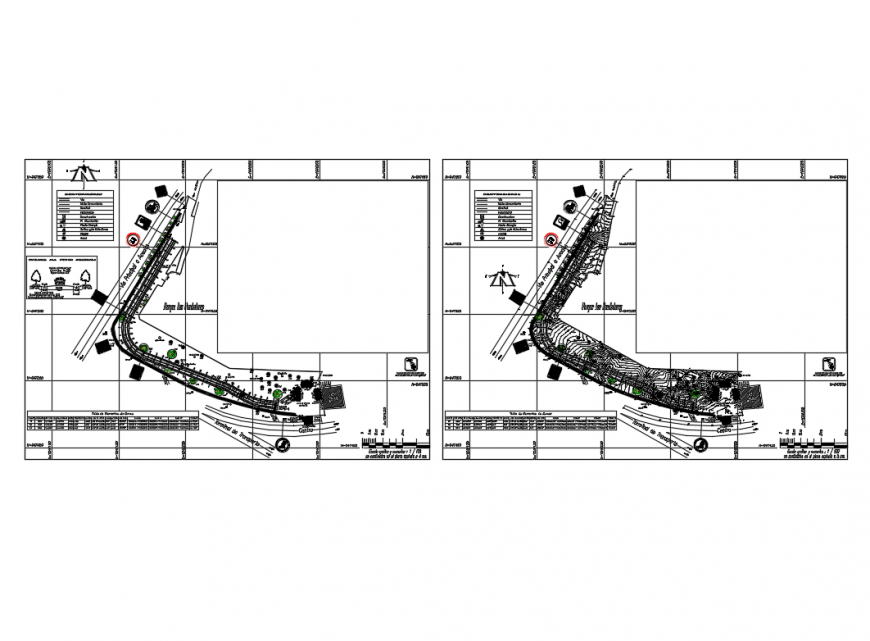 Geometric location site plan designs of founders park details dwg file