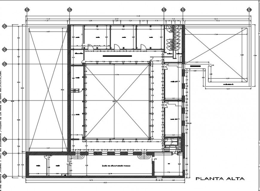Girls school first floor distribution plan drawing details dwg file