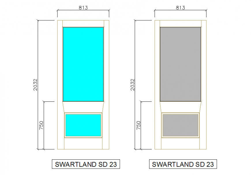 Glass & Solid Door Different type of Door Block