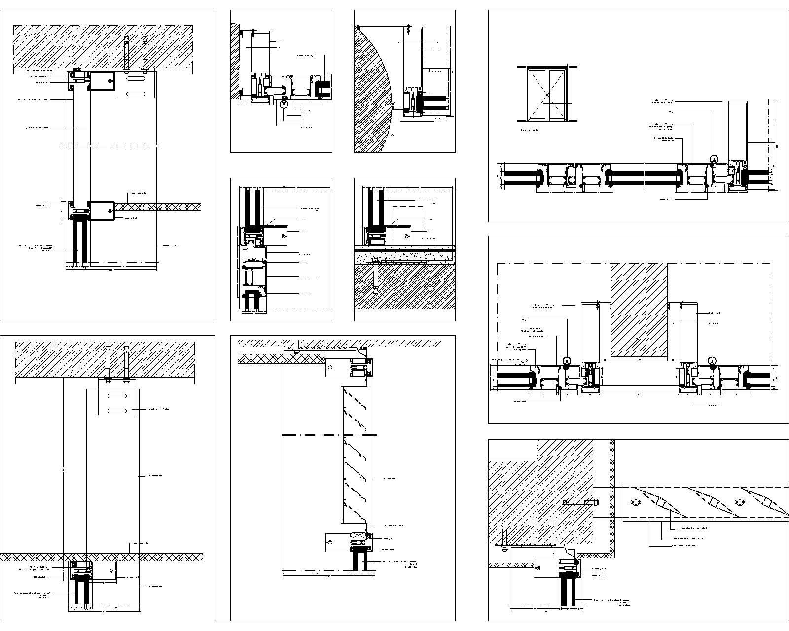 Glass Wall Systems Drawing Download DWG File
