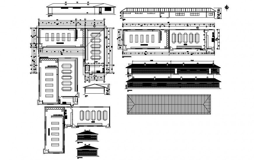 Godown detail elevation and plan drawing in autocad