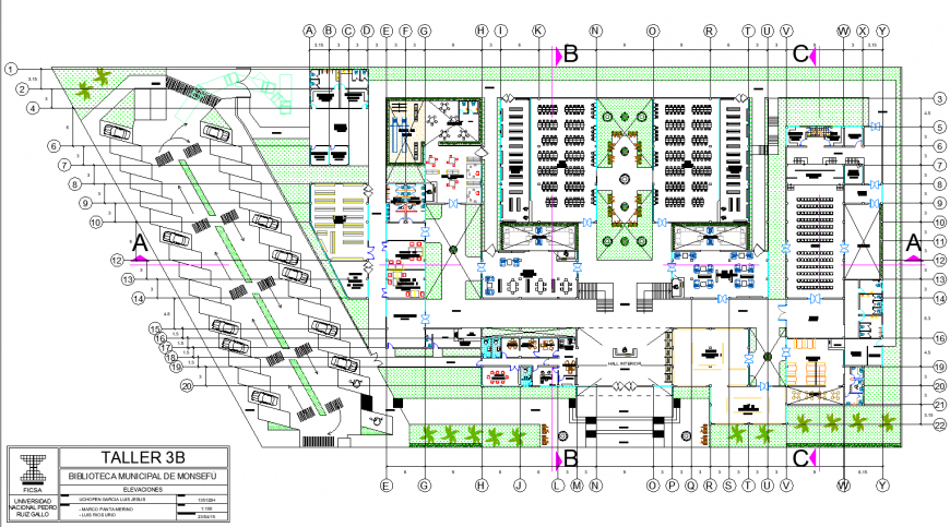 Government building working plan in dwg file.
