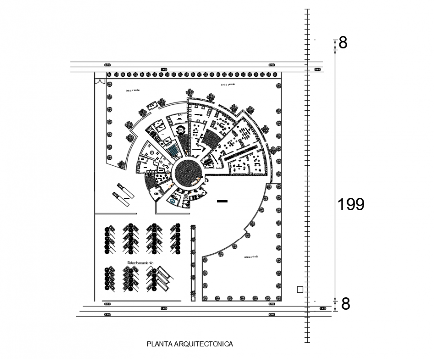 Government historical museum structure plan details dwg file