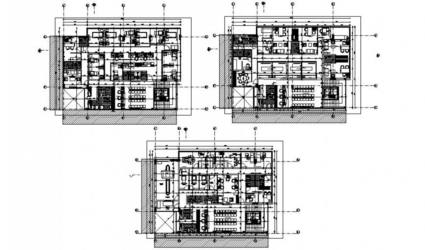 Government hospital building work plan drawing in autocad