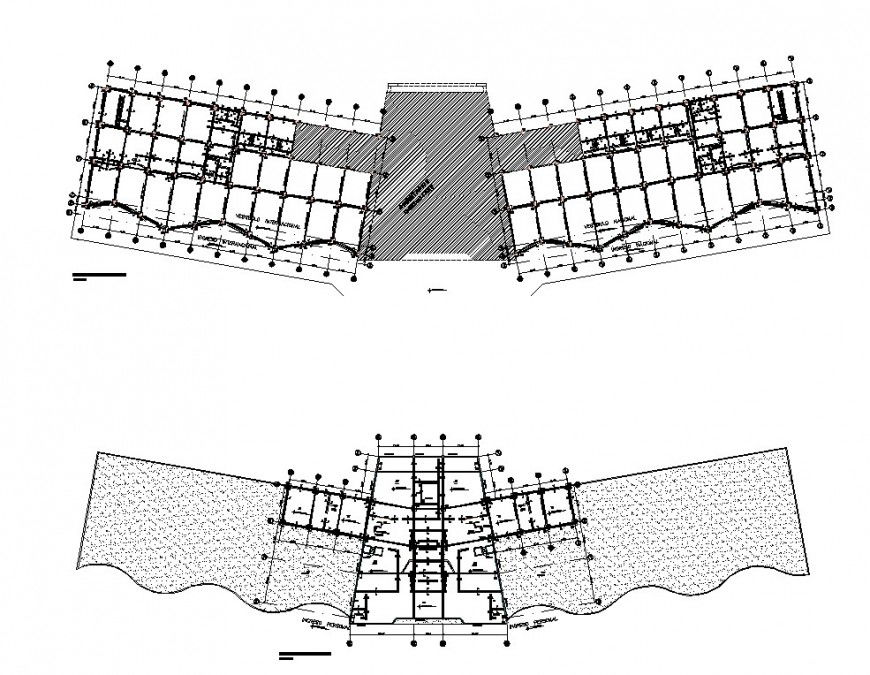 Government office building structure detail 2d view CAD block autocad file