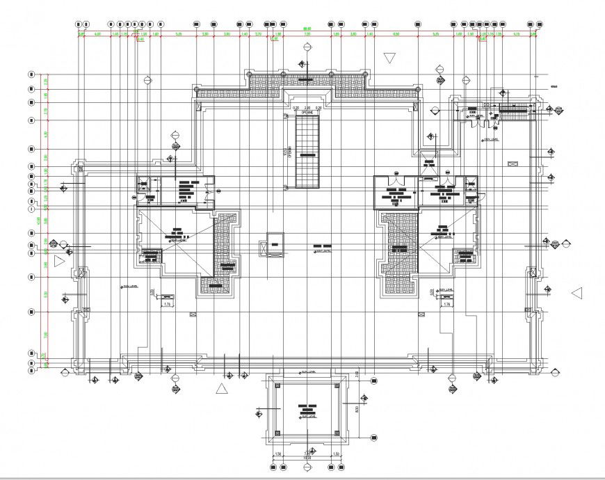 Grade C Category main villa house plan autocad file