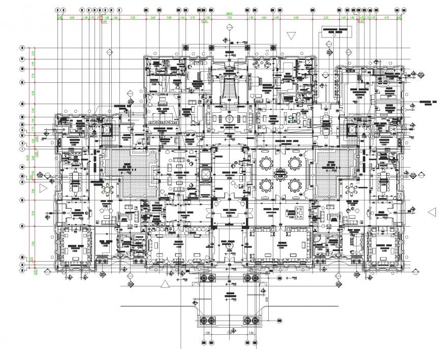 Grade C Category main villa house working plan autocad file