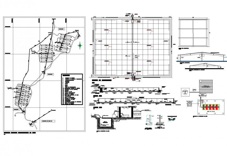 Graph and water treatment plant plan dwg file