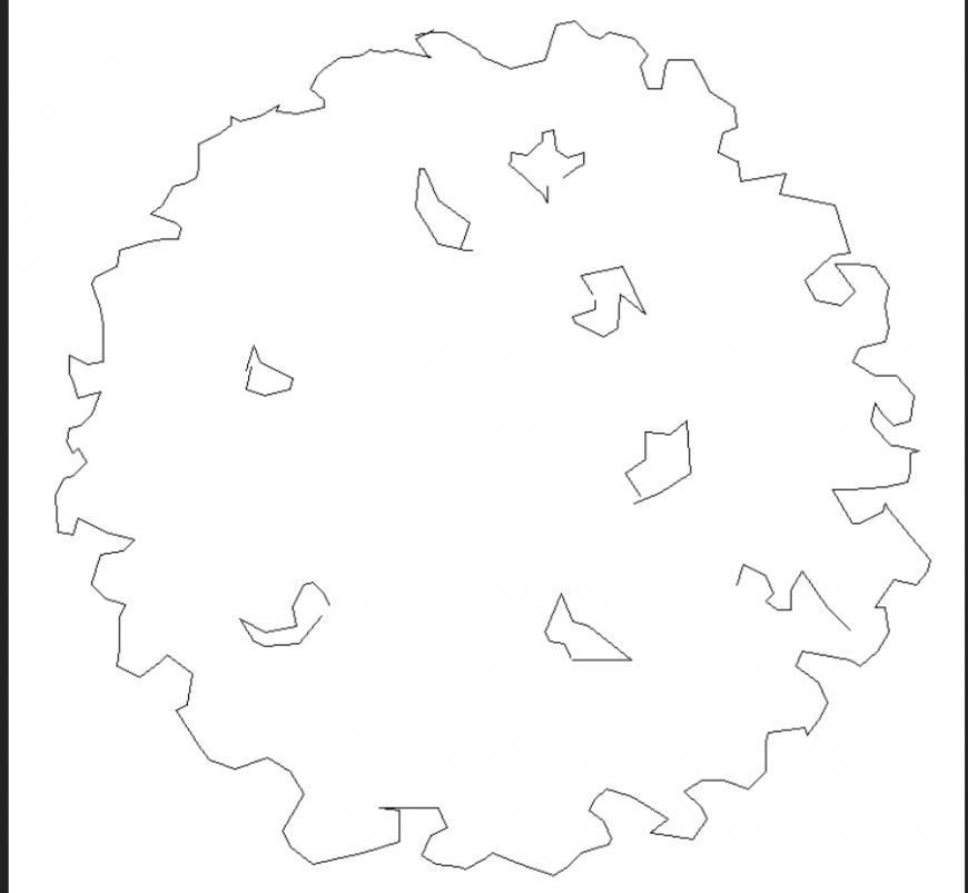 Green tree plan with detail dwg file.