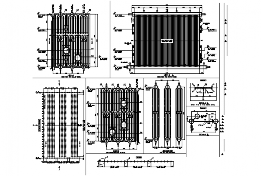 Grill and door sectional model elevation detail file