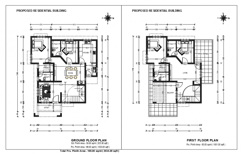 Ground & First Floor House Lay-out detail