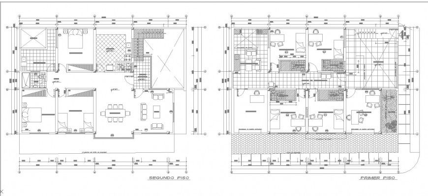 Ground and first floor drawing of dental clinic in dwg file.