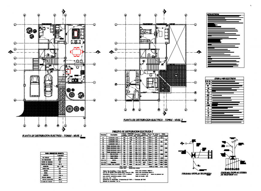 Colonial House Ground and First Floor Plan in DWG File
