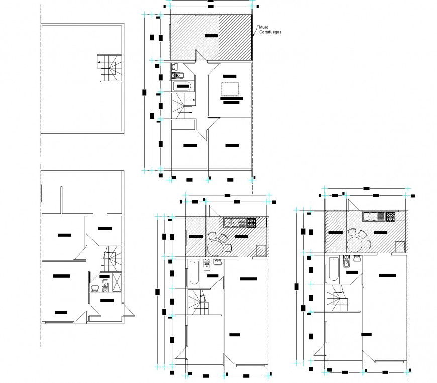 Ground and terrace one housing layout file