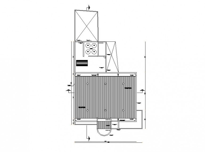 Ground cover plan structure details of residential house dwg file