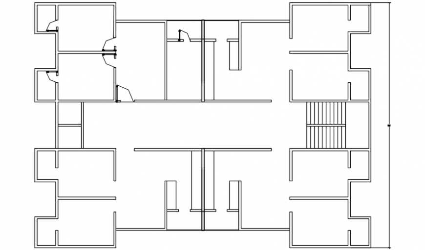 Ground floor of apartment building framing plan structure details dwg file