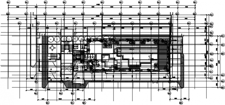 Ground floor layout plan details of club house cad drawing details dwg file