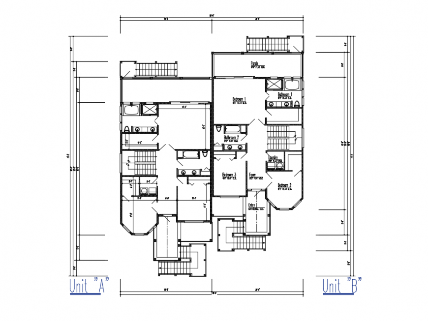 Ground floor layout plan details of house building dwg file