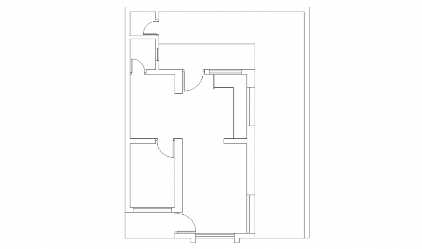 Ground floor plan drawing in dwg AutoCAD file.