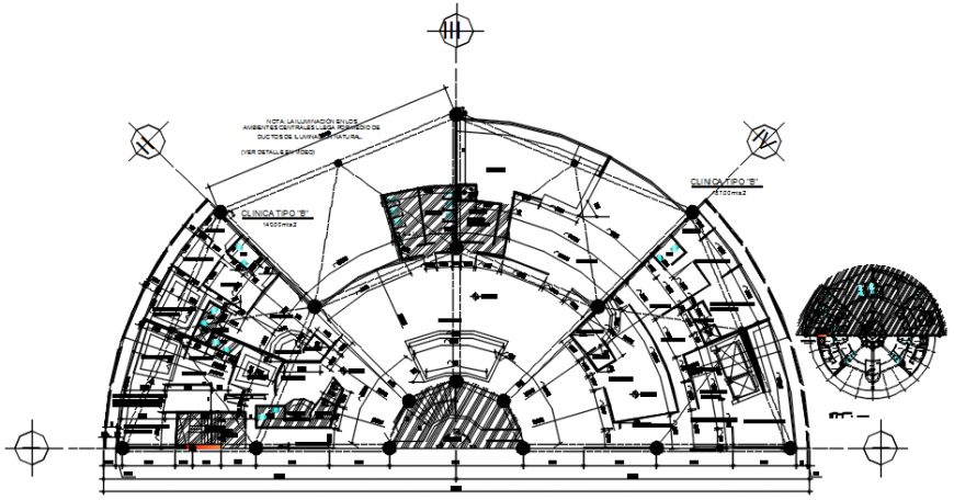 Ground floor plan of clinic in AutoCAD file
