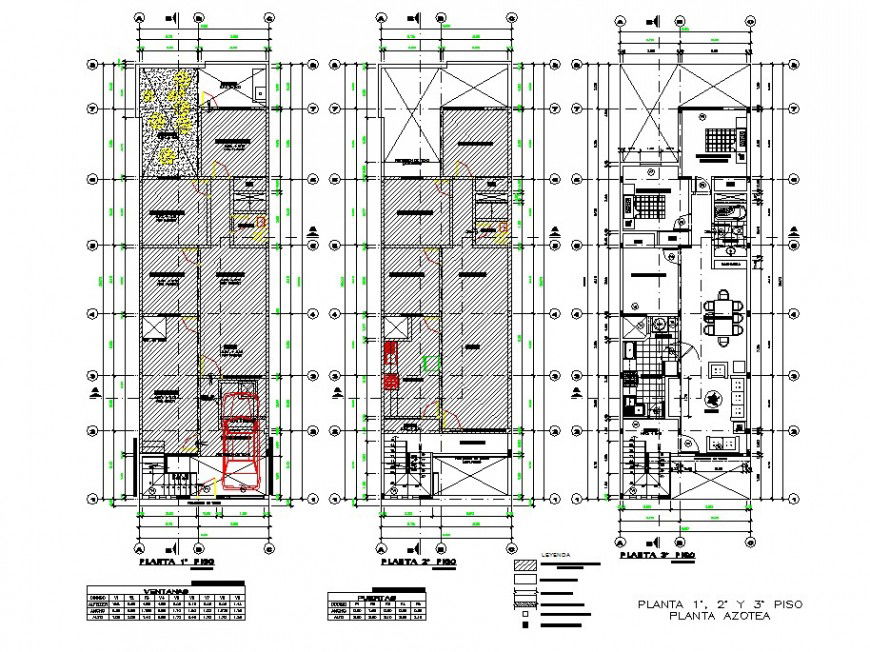 Ground floor to second floor house plan autocad file