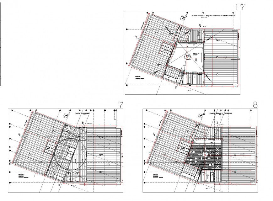 Ground floor to terrace floor house ceiling design detail