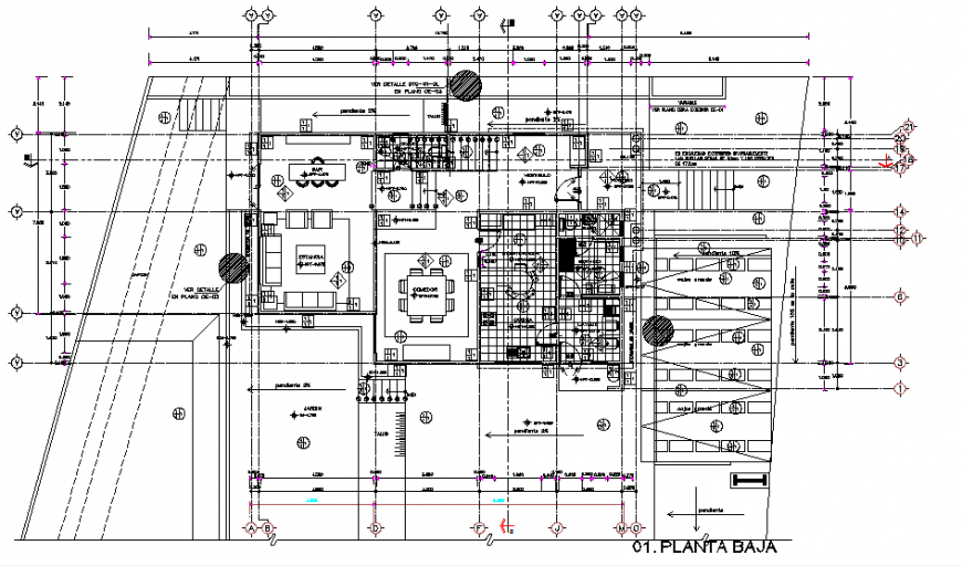 Ground floor working house plan layout file