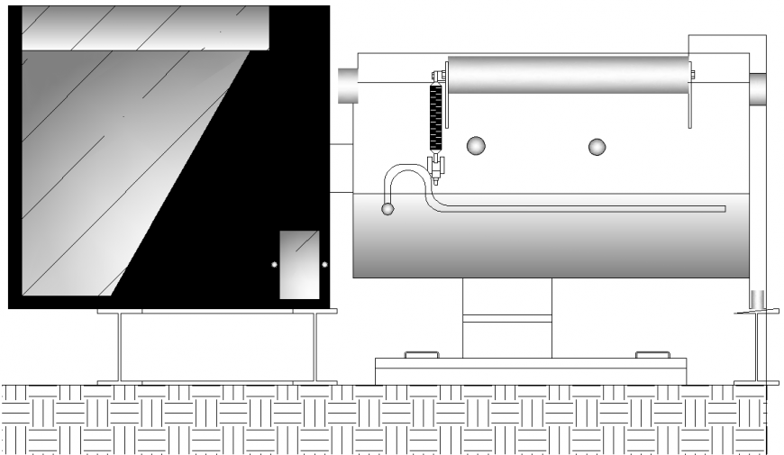 ground mixer drawing in dwg file.