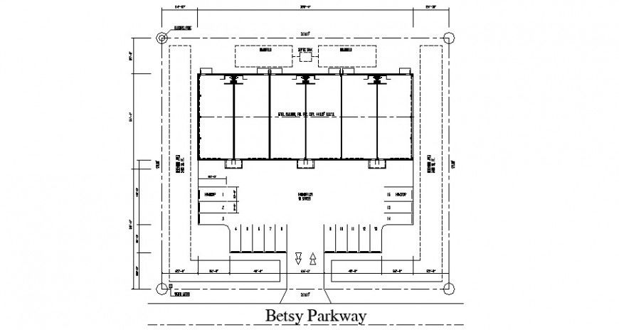 Ground parking floor plan of house cad drawing details dwg file