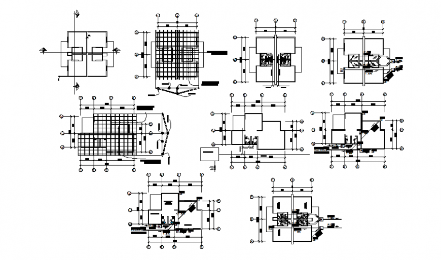 Ground to terrace floor business line plan layout file
