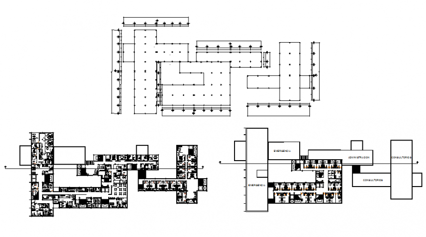 Ground to terrace floor flat planning detail autocad file