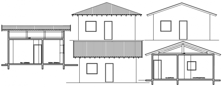 Guard house drawings 2d view CAD elevation dwg autocad file