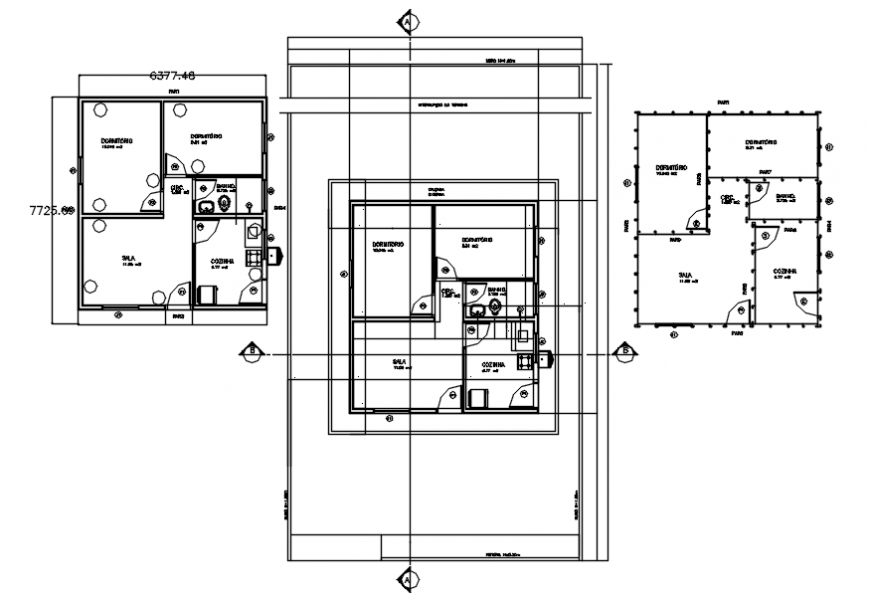Guard Housing project 2d view CAD plan dwg autocad file